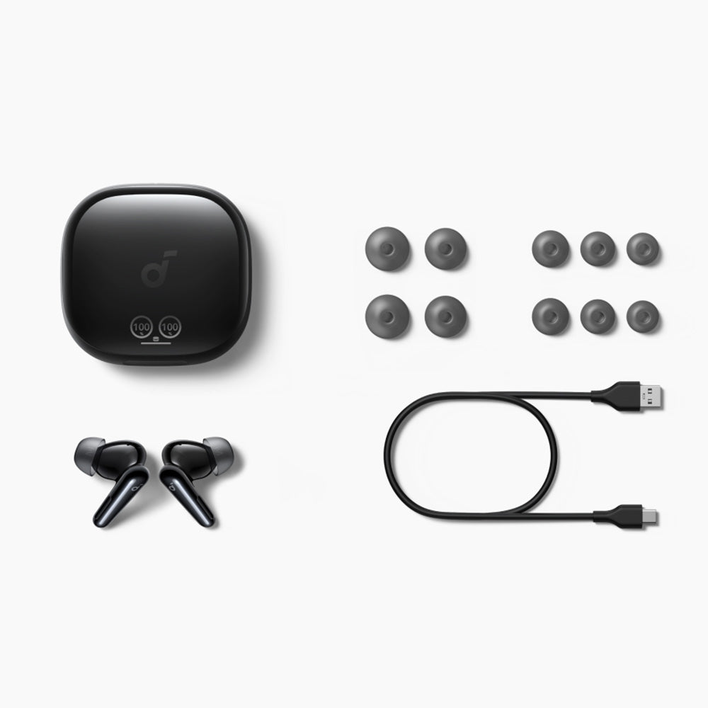 Casti Anker SoundCore Liberty 4 Pro NC (A3954GF1), Bluetooth 5.3, ANC, Hi-Res Sound, LDAC, TWS, Glossy Black