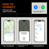 Gadget Spigen Bluetooth Tracker TagMe (AHP07580), for iPhone, Compatible with Apple Find My, Anti-Loss, Built-in Strap and O-ring, Negru