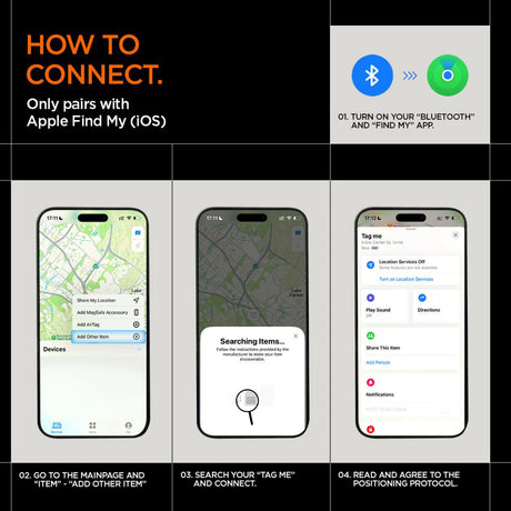 Gadget Spigen Bluetooth Tracker TagMe (AHP07580), for iPhone, Compatible with Apple Find My, Anti-Loss, Built-in Strap and O-ring, Negru
