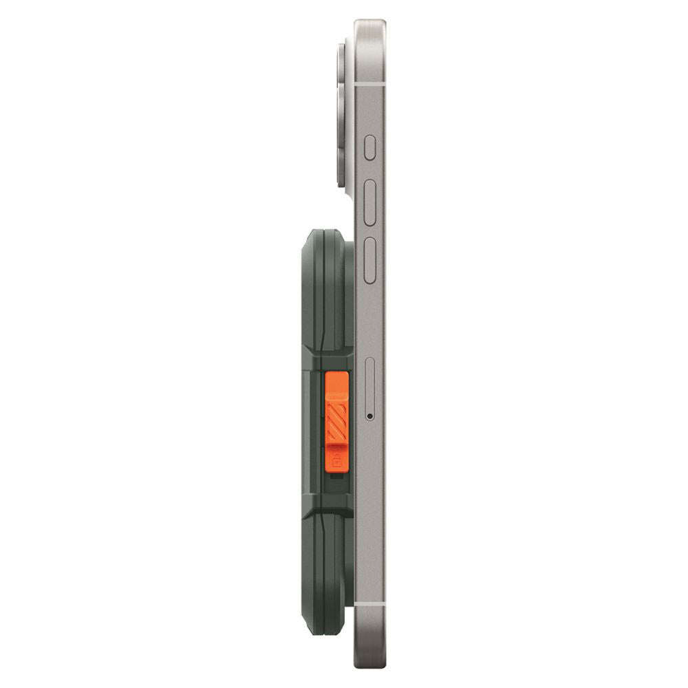 Suport Spigen Magnetic Card Lock Fit MagSafe (AFA08528), Universal, for Card / Cash, Military Green