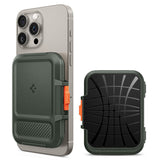 Suport Spigen Magnetic Card Lock Fit MagSafe (AFA08528), Universal, for Card / Cash, Military Green