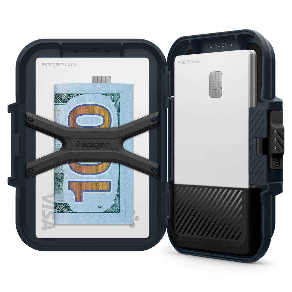 Suport Spigen Magnetic Card Lock Fit MagSafe (AFA08526), Universal, for Card / Cash, Metal Slate