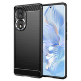 Husa de protectie Techsuit Carbon Silicone compatibil cu Honor 90 / Honor 80, Negru