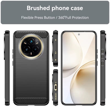 Husa de protectie Techsuit Carbon Silicone compatibil cu Realme 14 Pro+, Negru