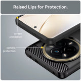 Husa de protectie Techsuit Carbon Silicone compatibil cu Realme 14 Pro, Negru