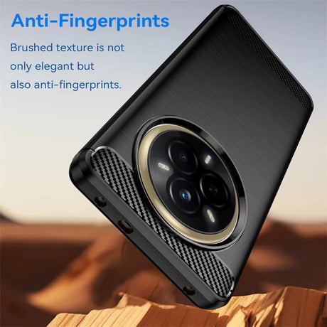 Husa de protectie Techsuit Carbon Silicone compatibil cu Realme 14 Pro, Negru