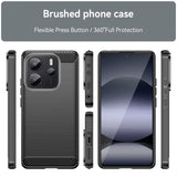 Husa de protectie Techsuit Carbon Silicone compatibil cu Xiaomi Redmi Note 14 4G (Standard), Negru