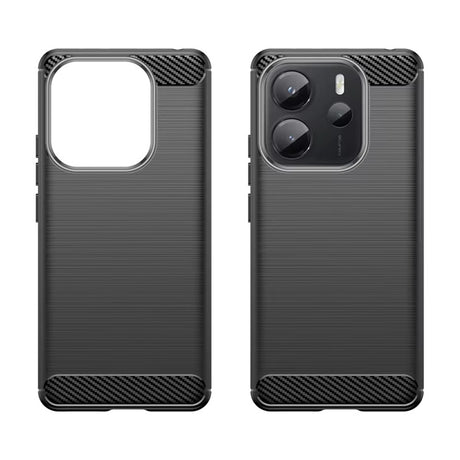 Husa de protectie Techsuit Carbon Silicone compatibil cu Xiaomi Redmi Note 14 4G (Standard), Negru