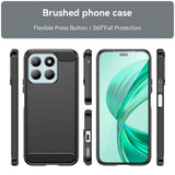 Husa de protectie Techsuit Carbon Silicone compatibil cu Honor X8c, Negru