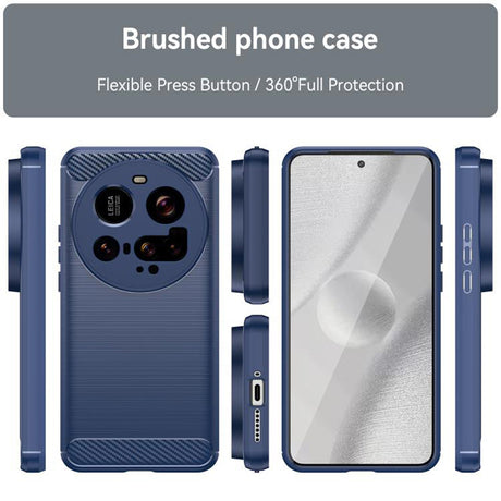 Husa de protectie Techsuit Carbon Silicone compatibil cu Xiaomi 15 Ultra, Albastru