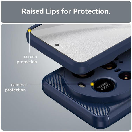 Husa de protectie Techsuit Carbon Silicone compatibil cu Xiaomi 15 Ultra, Albastru
