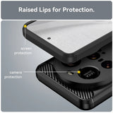 Husa de protectie Techsuit Carbon Silicone compatibil cu Xiaomi 15 Ultra, Negru