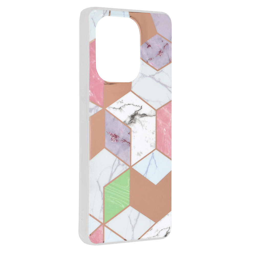 Husa de protectie Techsuit Marble Series compatibil cu Xiaomi Redmi Note 13 4G, Mov Hex