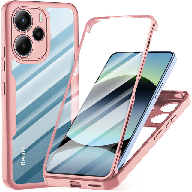 Folie de protectie Techsuit ColorVerse 360 Series + compatibil cu Xiaomi Redmi Note 14 4G (Standard), Roz