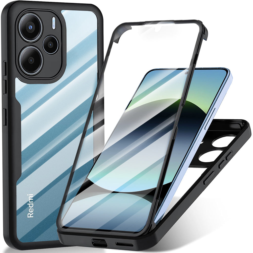 Folie de protectie Techsuit ColorVerse 360 Series + compatibil cu Xiaomi Redmi Note 14 4G (Standard), Negru
