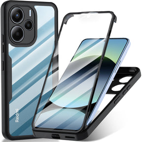 Folie de protectie Techsuit ColorVerse 360 Series + compatibil cu Xiaomi Redmi Note 14 4G (Standard), Negru
