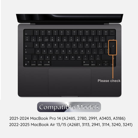 Tastatura/Mouse Techsuit Premium Keyboard Cover PureTypeX (KC1), Ultra Thin, for MacBook Pro 14 (2021-2024)/ Air 13/15 (2022-2025), Transparent