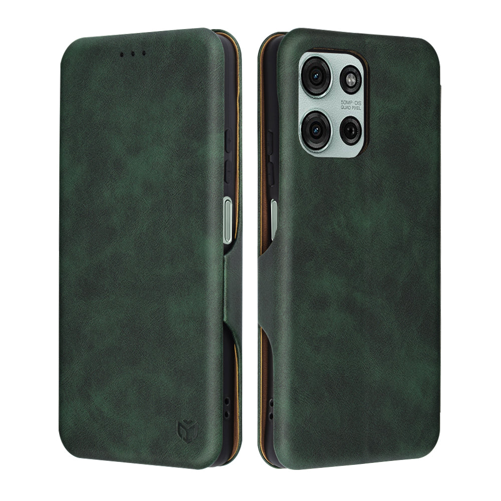 Husa de protectie Techsuit Safe Wallet Plus compatibil cu Motorola Moto G75, Verde