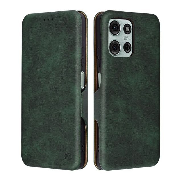 Husa de protectie Techsuit Safe Wallet Plus compatibil cu Motorola Moto G75, Verde