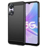 Husa de protectie Techsuit Carbon Silicone compatibil cu Oppo A58 5G / A78 5G, Negru