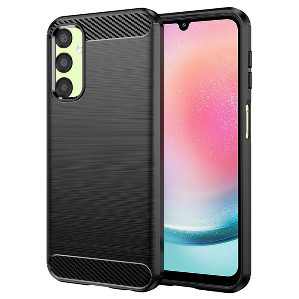 Husa de protectie Techsuit Carbon Silicone compatibil cu Samsung Galaxy A24, Negru