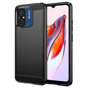 Husa de protectie Techsuit Carbon Silicone compatibil cu Xiaomi Redmi 12C, Negru