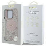 Husa de protectie Guess 4G Circle Classic Logo MagSafe (GUHMP16LP4PGRSGP) compatibil cu iPhone 16 Pro, Roz