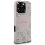 Husa de protectie Guess 4G Circle Classic Logo MagSafe (GUHMP16LP4PGRSGP) compatibil cu iPhone 16 Pro, Roz