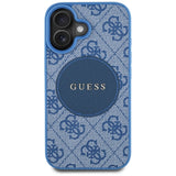 Husa de protectie Guess 4G Circle Classic Logo MagSafe (GUHMP16SP4PGRSGB) compatibil cu iPhone 16, Albastru