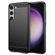 Husă Techsuit Carbon Silicone neagră pentru Samsung Galaxy S23