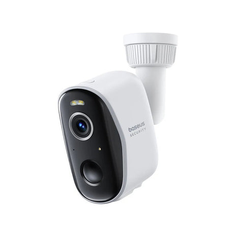 Baseus Outdoor Camera Security N1 Plus (S0TY002131), 2K, 16GB, 2 Camera Kit, Two-way Talk, Night Vision, IP67, Moon White