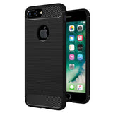Husa de protectie Techsuit Carbon Silicone compatibil cu iPhone 7 Plus, Negru
