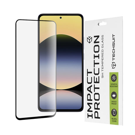 Folie de protectie Techsuit 111D Full Cover / Full Glue Glass compatibil cu Xiaomi Redmi Note 14 4G (Standard), Negru