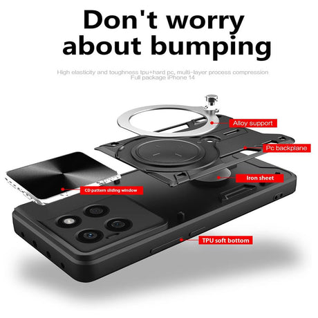 Husa de protectie Techsuit CamGuard Pro compatibil cu Honor X8c, Negru