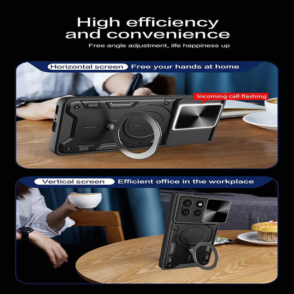 Husa de protectie Techsuit CamGuard Pro compatibil cu Honor X8c, Negru