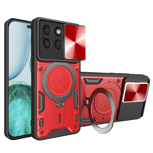 Husa de protectie Techsuit CamGuard Pro compatibil cu Honor X8c, Rosu
