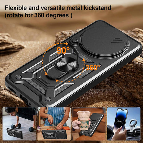 Husa de protectie Techsuit CamShield Series compatibil cu Honor X9c Smart, Negru