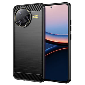 Husa de protectie Techsuit Carbon Silicone compatibil cu Xiaomi Poco F7 Ultra, Negru