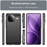 Husa de protectie Techsuit Carbon Silicone compatibil cu Xiaomi Poco F7 Pro, Negru