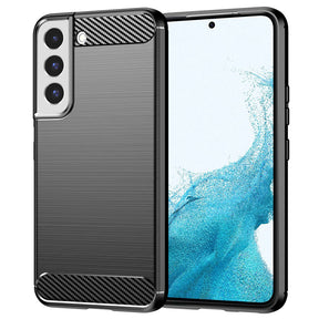 Husa de protectie Techsuit Carbon Silicone compatibil cu Samsung Galaxy S22, Negru