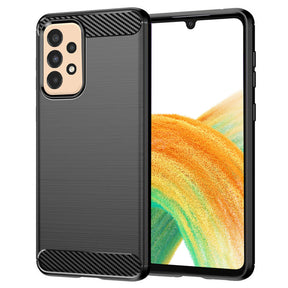 Husa de protectie Techsuit Carbon Silicone compatibil cu Samsung Galaxy A33 5G, Negru