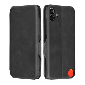 Husa de protectie Techsuit Safe Wallet Plus compatibil cu Nothing CMF Phone 1, Negru