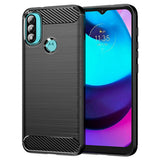 Husa de protectie Techsuit Carbon Silicone compatibil cu Motorola Moto E20 / Moto E30 / Moto E40, Negru