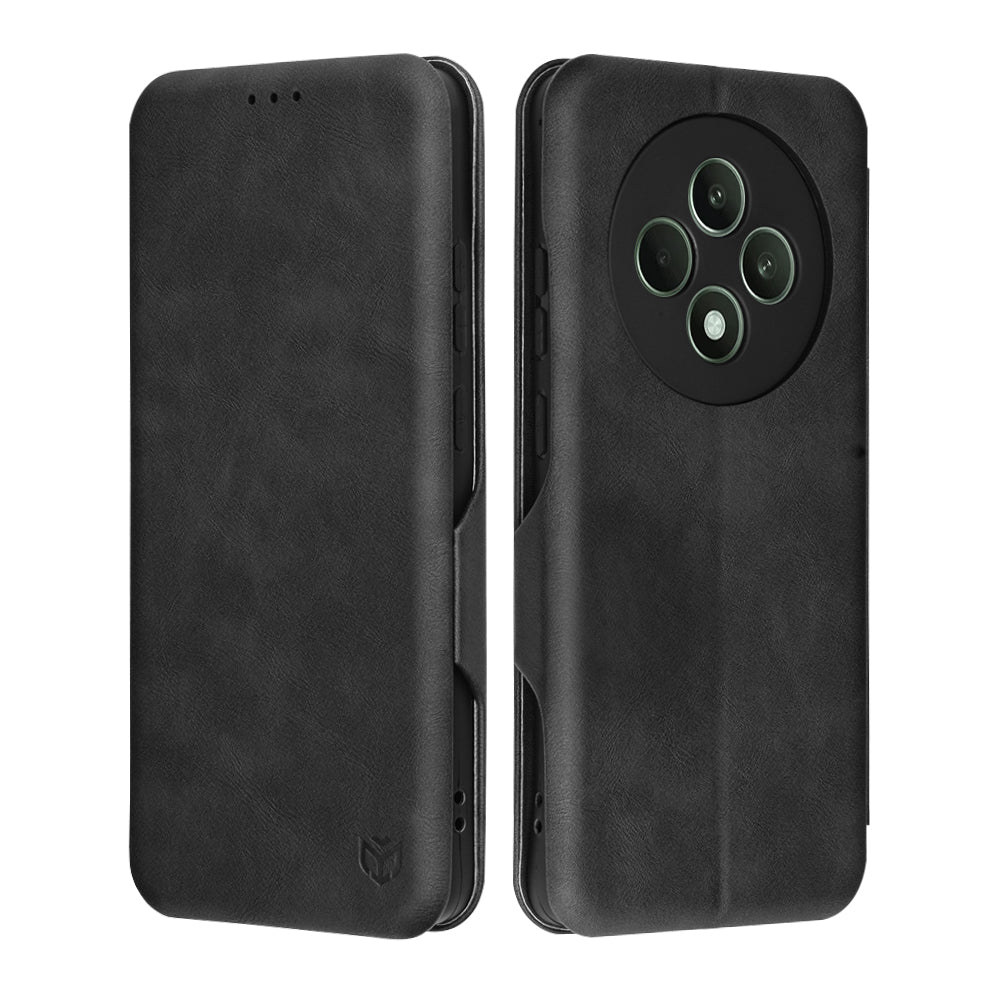 Husa de protectie Techsuit Safe Wallet Plus compatibil cu Oppo Reno12 F 4G / Reno12 F 5G / Reno12 FS 4G / Reno12 FS 5G, Negru