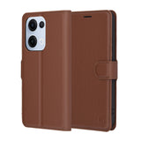 Husa de protectie Techsuit Leather Folio compatibil cu Oppo Reno13, Maro