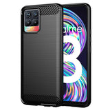 Husa de protectie Techsuit Carbon Silicone compatibil cu Realme 8 4G / 8 Pro 4G, Negru