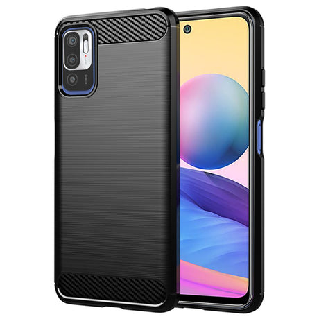 Husa de protectie Techsuit Carbon Silicone compatibil cu Xiaomi Redmi Note 10 5G / Poco M3 Pro 5G, Negru