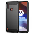 Husa de protectie Techsuit Carbon Silicone compatibil cu Motorola Moto E7 Power / Moto E7i Power, Negru