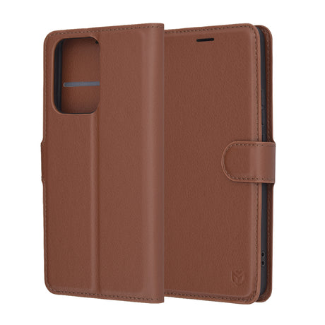 Husa de protectie Techsuit Leather Folio compatibil cu Oppo Reno13 F 4G / Reno13 F 5G / Reno13 FS 5G, Maro