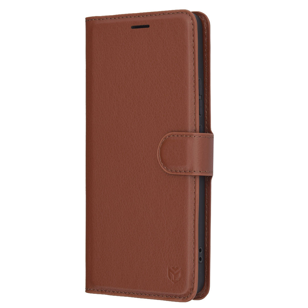 Husa de protectie Techsuit Leather Folio compatibil cu Oppo Reno13 F 4G / Reno13 F 5G / Reno13 FS 5G, Maro